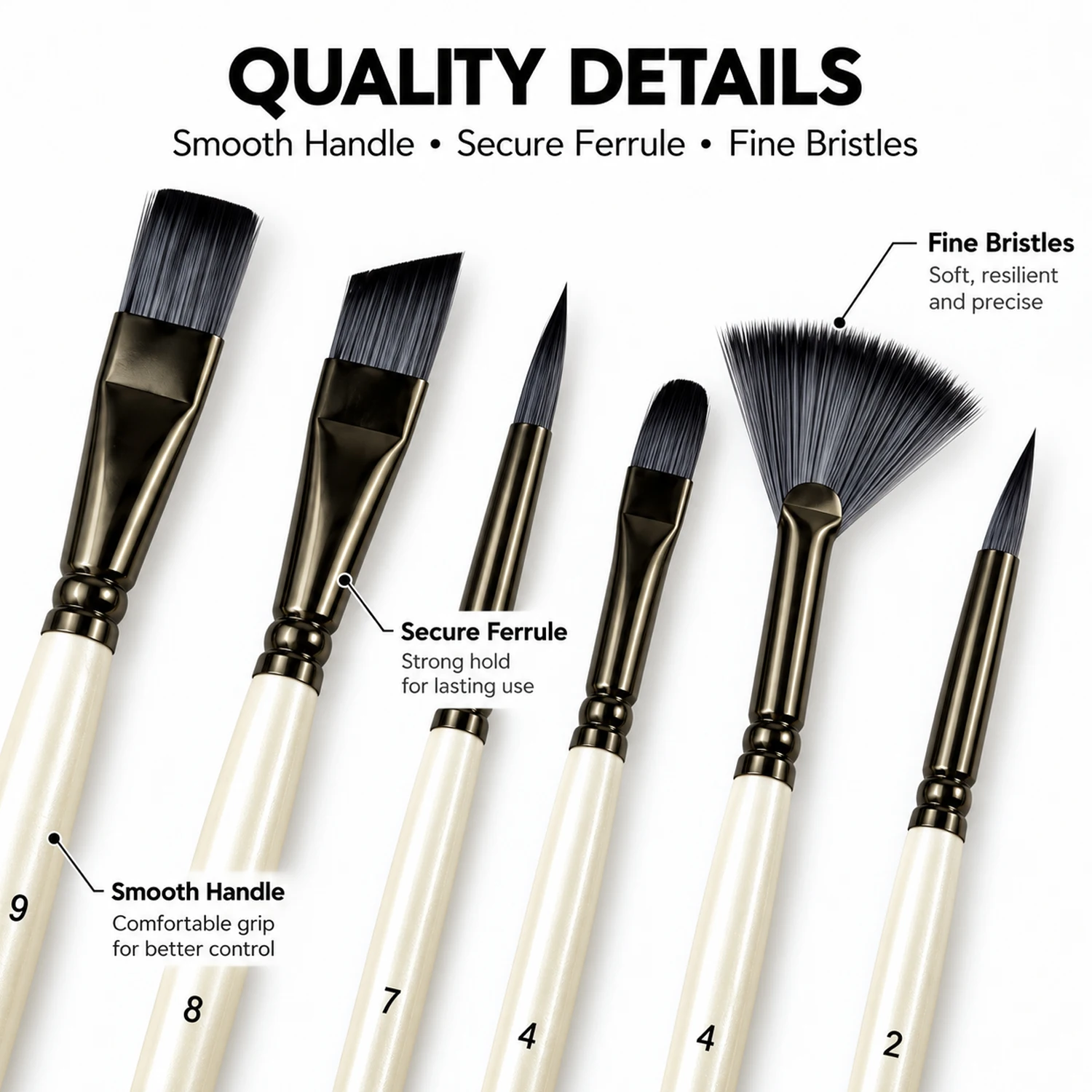 ชุดแปรงวาดภาพศิลปะ 6 ชิ้น ด้าม - Gouache Paint Set บทวิจารณ์และราคา
