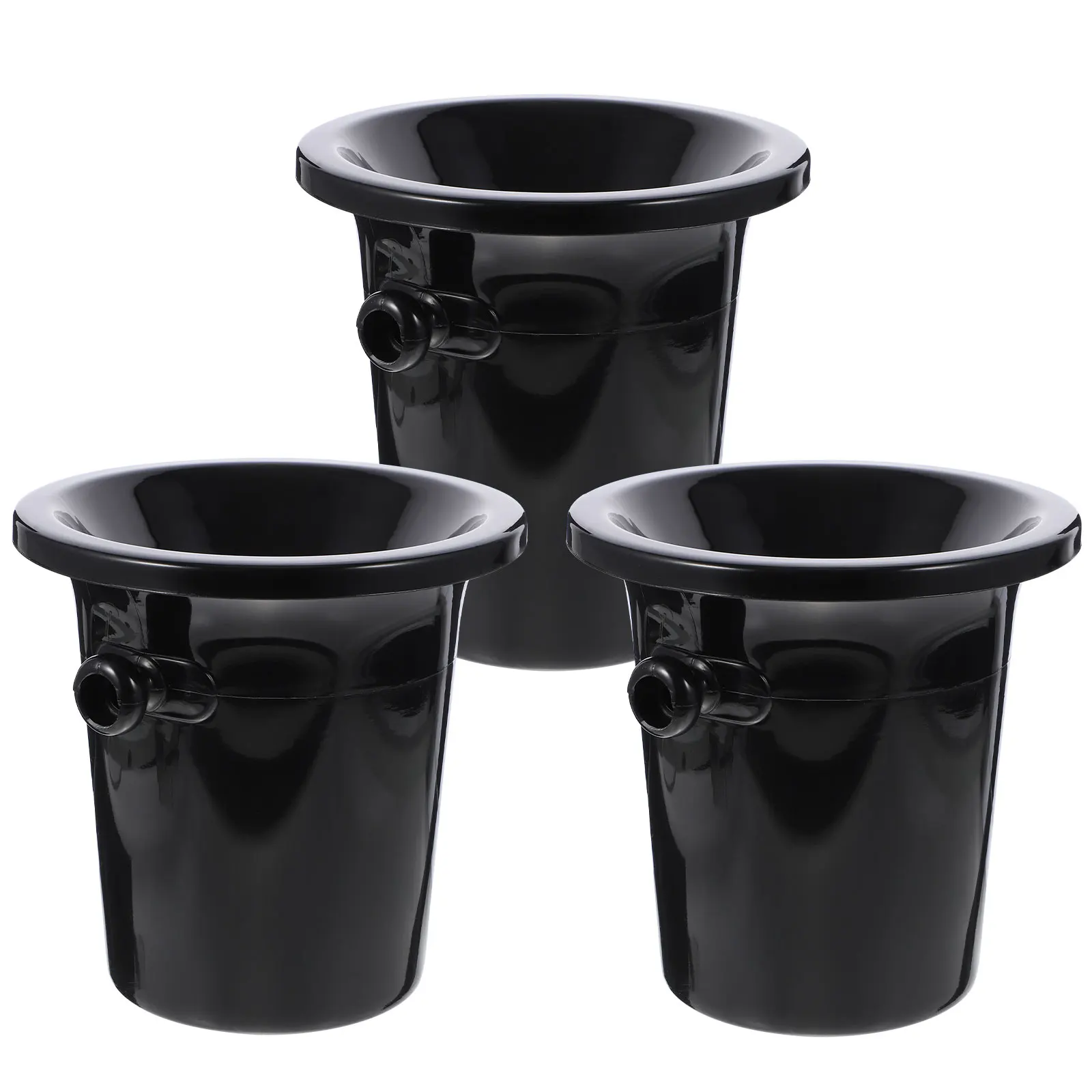 

3pcs Spittoon Ice Bucket Plastic Round Dump Spill-Proof for Tasting Parties Cellars Bars Exhibitions Accessories Travel