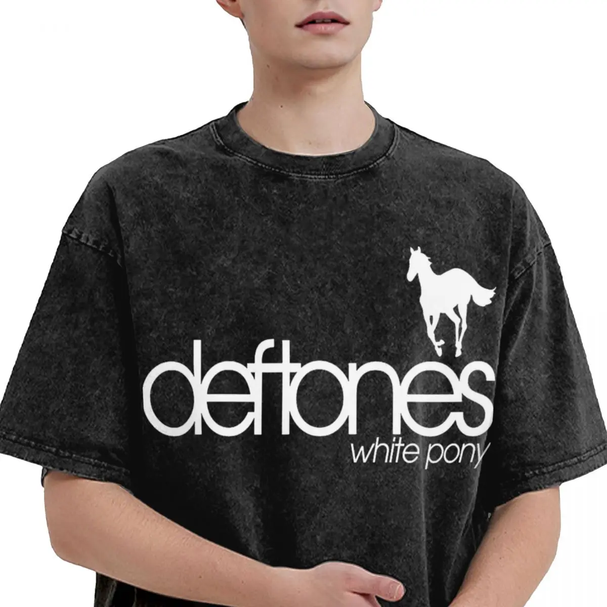 Deftones Rock Band Ohms White Pony Shirt Streetwear Men Women Retro T-Shirts Harajuku Streetwear