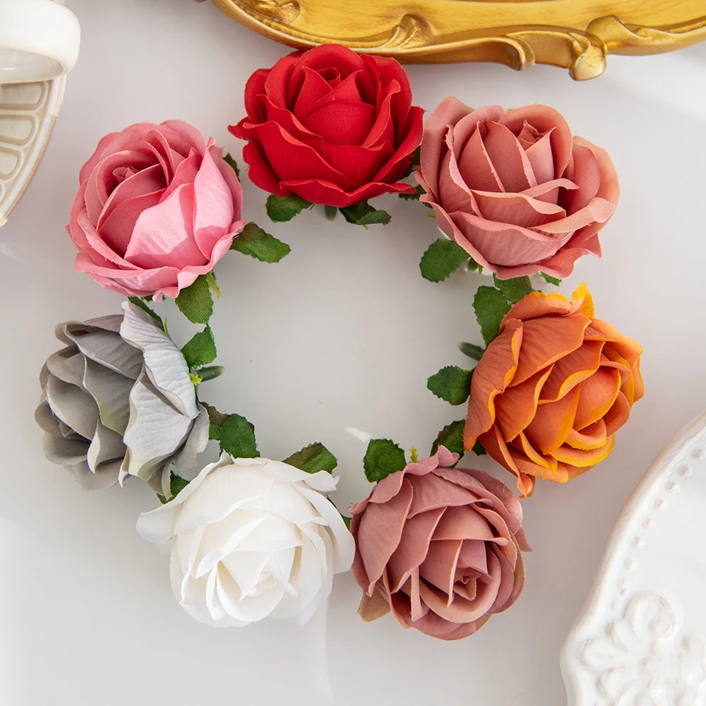 10 Stück künstliche Blumen, Seidenrosen, Scrapbooking, Hochzeit, Party, Outdoor, Garten, Zuhause, Raumdekoration, Festival, Kranz, Brautaccessoires