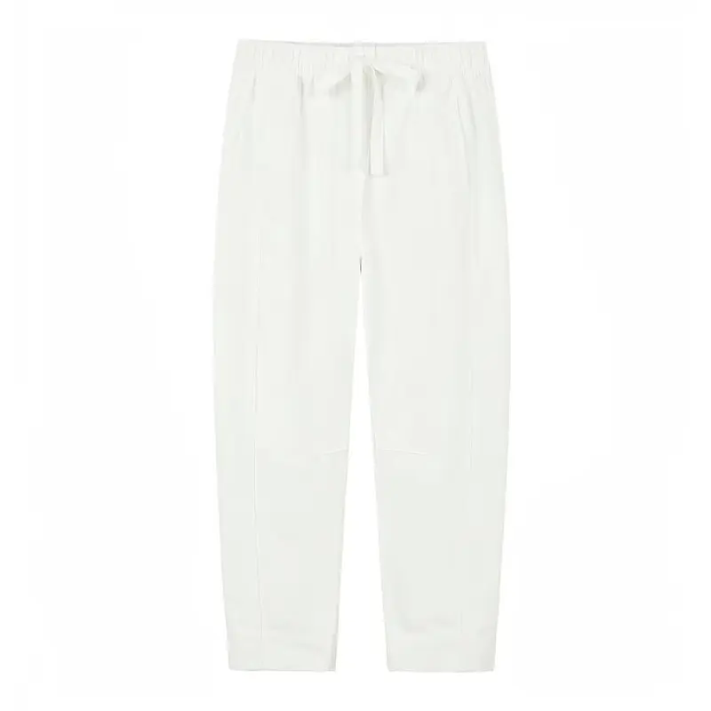 Spring Summer 2026 Women's Casual Elastic Waist Pants Multicolor Select Fashionable Straight Leg Natural Waist Other Material