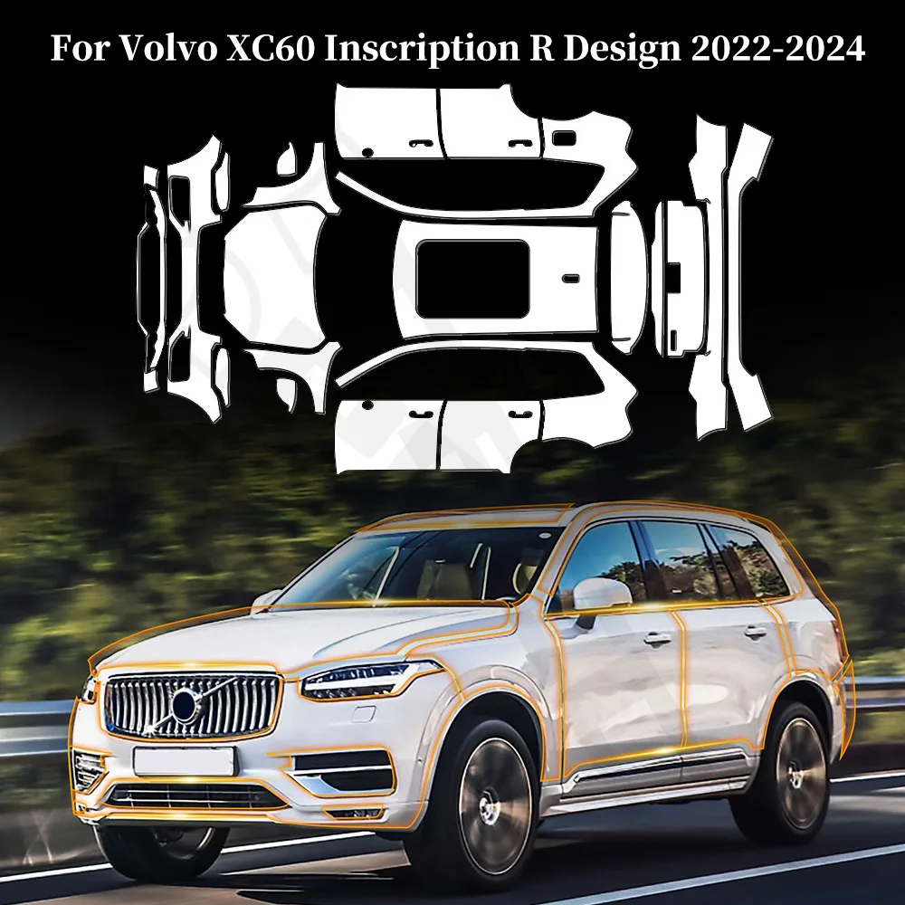 

For Volvo XC90 INSCRIPTION 2020-2023 T5 T6 B5 B6 Anti-scratch TPU Paint Protection Film Car Body Pre-cut PPF Clear Bra Resistant