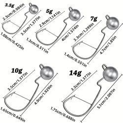 Anzuelos Jig Head de metal redondo con púas para vinilo carpa