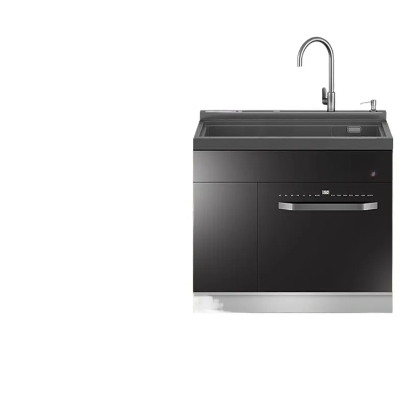 

Integrated sink, variable frequency dishwasher integrated, with vegetable basin