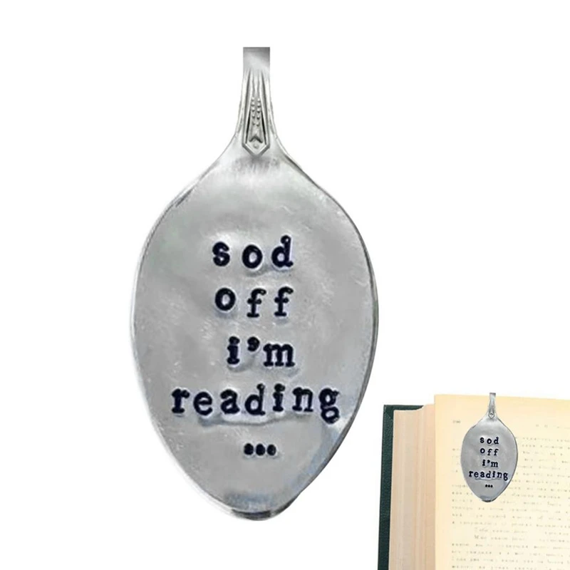 Top-Silver Spoon Bookmark Durable Reward Bookmark Funny Unique Bookmarks Reading Present Book Club Stuffer