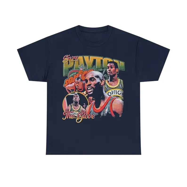 GARY PAYTON T-SHIRT | Seattle Supersonics Vintage 90s Style Rap Tee | Rare Hip Hop Basketball Legend The Glove Sonics Graphic