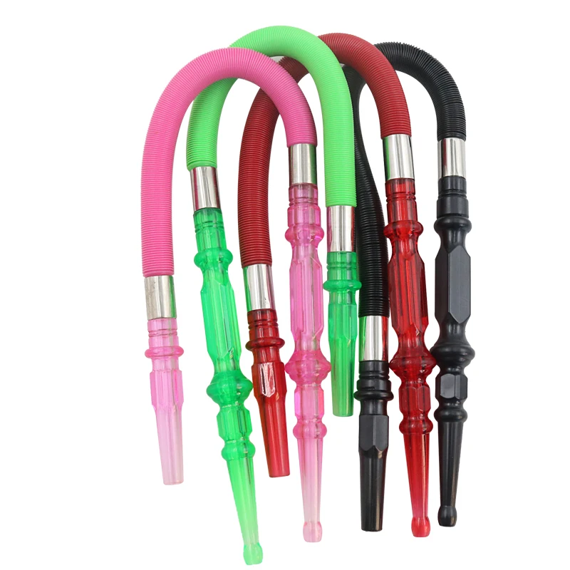 Shisha Hookah Retractable Hose with Acrylic Stem Nargile Pipe Tube Sheesha Cachimbas Chicha Narguile Smoking Accessories