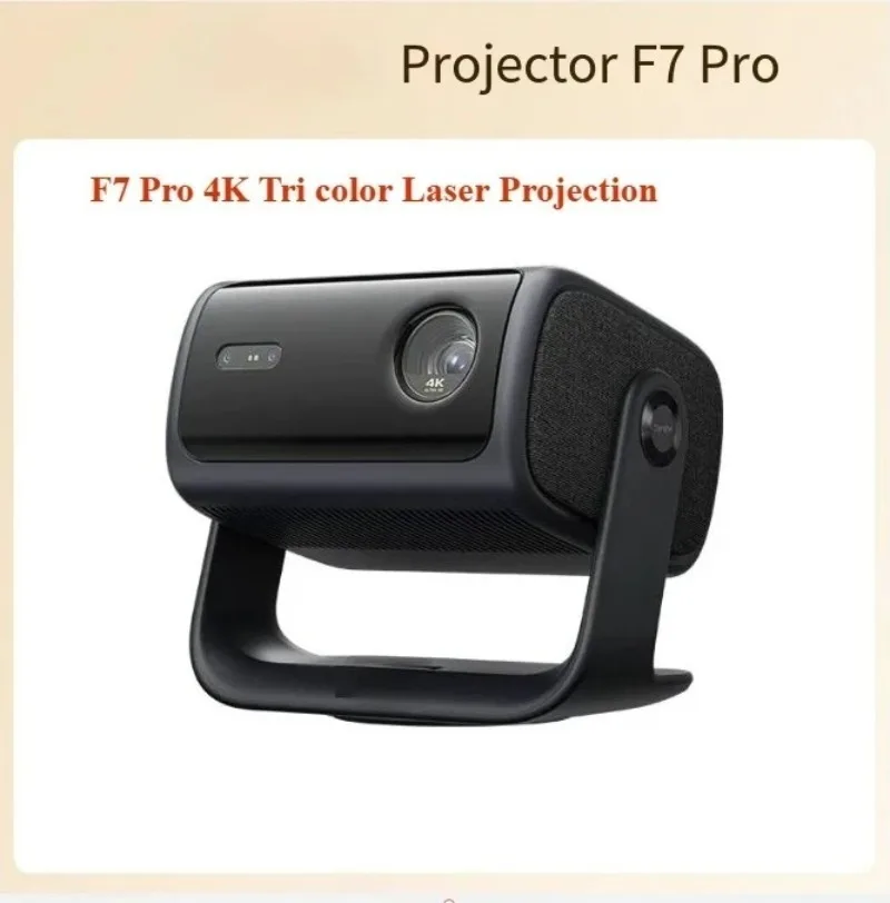 For F7Pro Three-Color Laser Projector, Eye Protection High Brightness Laser TV For Home Entertainment Movies & Gaming