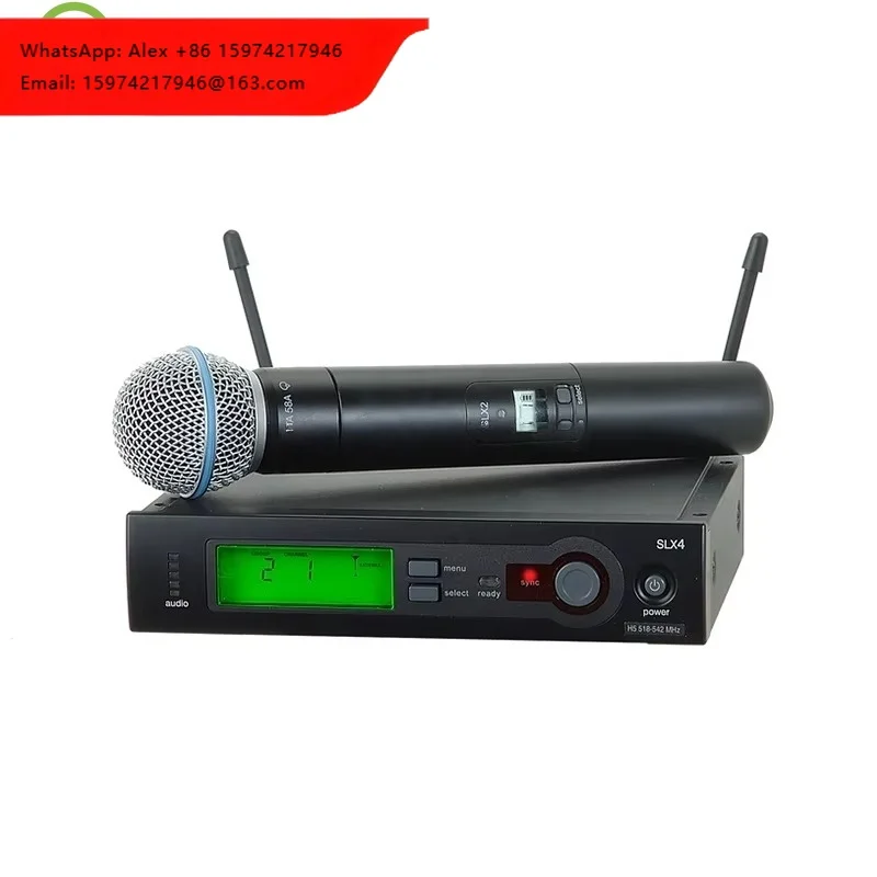 SLX4 /BETA58 M58 UHF Wireless Microphone Mic System With Handheld Microphone For Churches And Outdoors