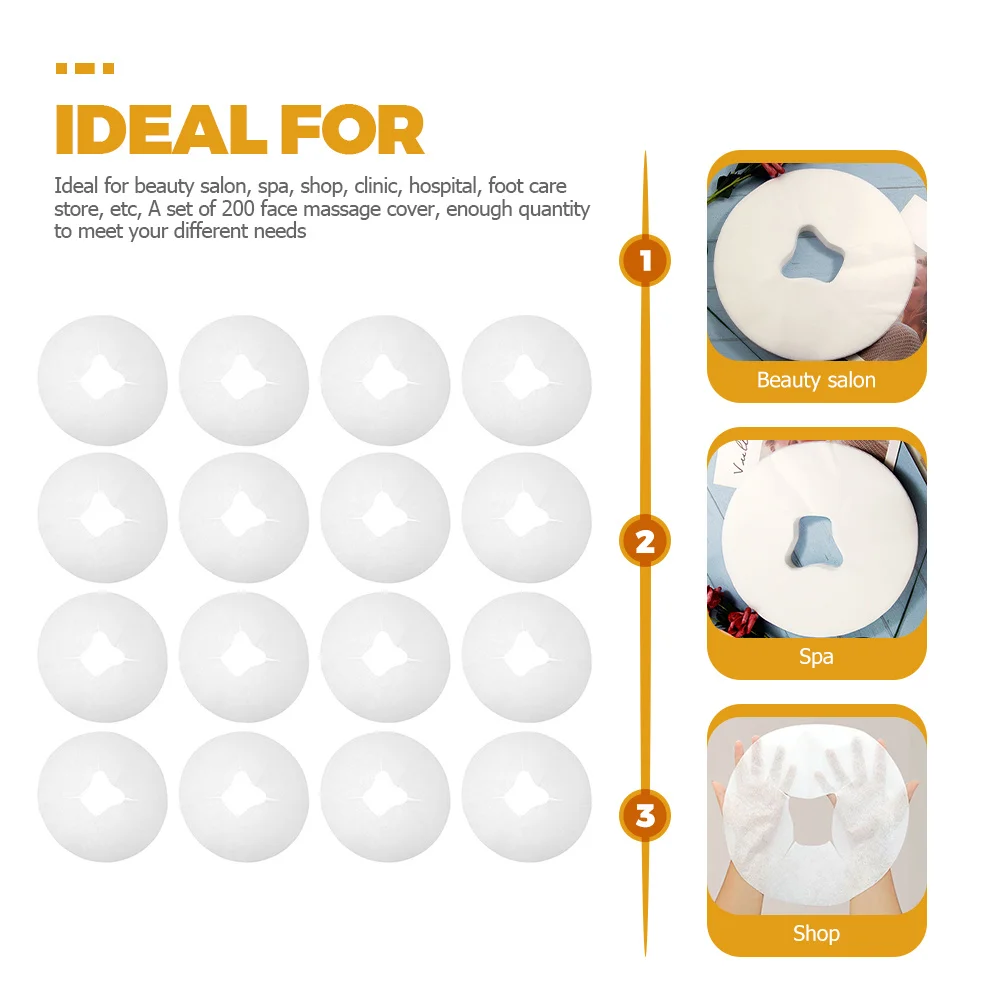 

200 шт., массажный чехол для лица, одноразовый коврик для подголовника из нетканого материала премиум-класса для салона красоты, больницы, ухода за ногами, удобный