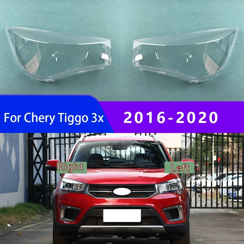 

For Chery Tiggo 3x 2016-2020 Car Accessories Headlight Shell Headlamp Transparent Lampshade Cover Lens Plexiglass