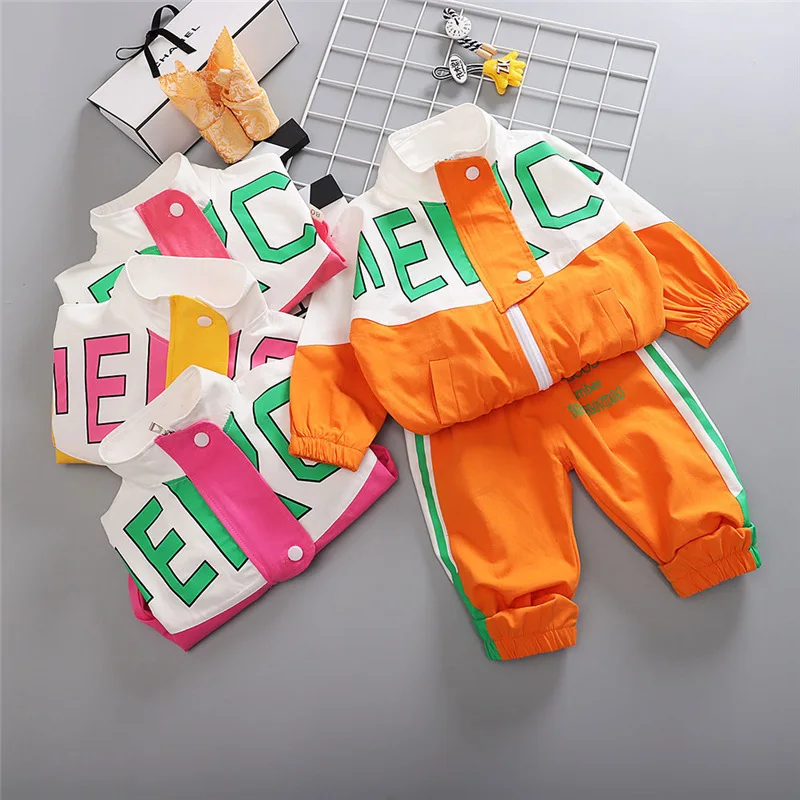 

Baby Clothes Sets for Boys Girl Autumn Jacket Tops and Pants 2pc Outfit Infant Toddle Zipper Coat Kids Trascksuit Costume Suits