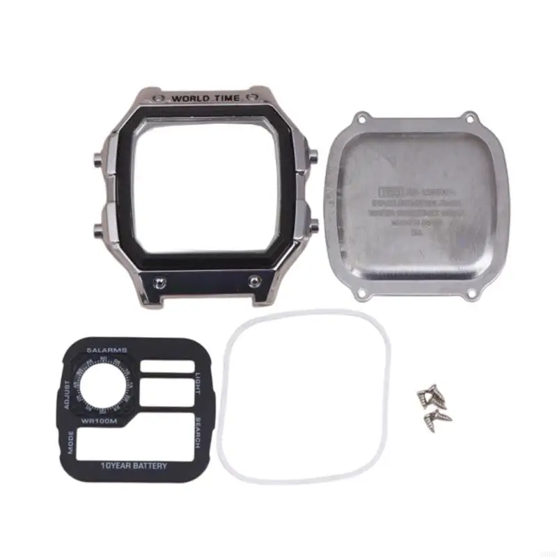 Silver-Tone Watch Housing for AE1200 Watches, Integrated Metal Main Case Designed to Replace a Worn or Damaged Exterior Watch