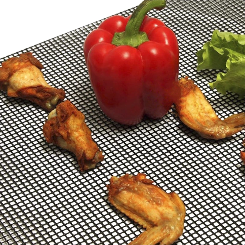 Heat-Resistant BBQ Grilling Mat Replacement Mesh Wire Net Non-Stick Grilling Mesh Pads Outdoor Activities Cook Reusable Bbq Tool