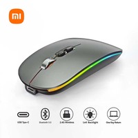 Xiaomi Dual Mode Mouse Wireless Backlight 2.4G Bluetooth Type-C Rechargeable 1600 DPI Adjustable Silence Boss Button Office Home