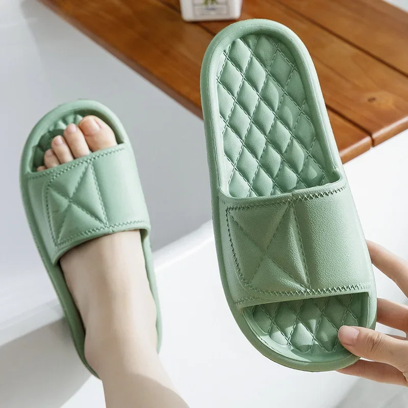 2024Beach Sandals Ladies Summer Shoes Indoor Bathroom Flip Flops Soft Eva Thick Platform Slippers for Women Anti-Slip Flat Heels