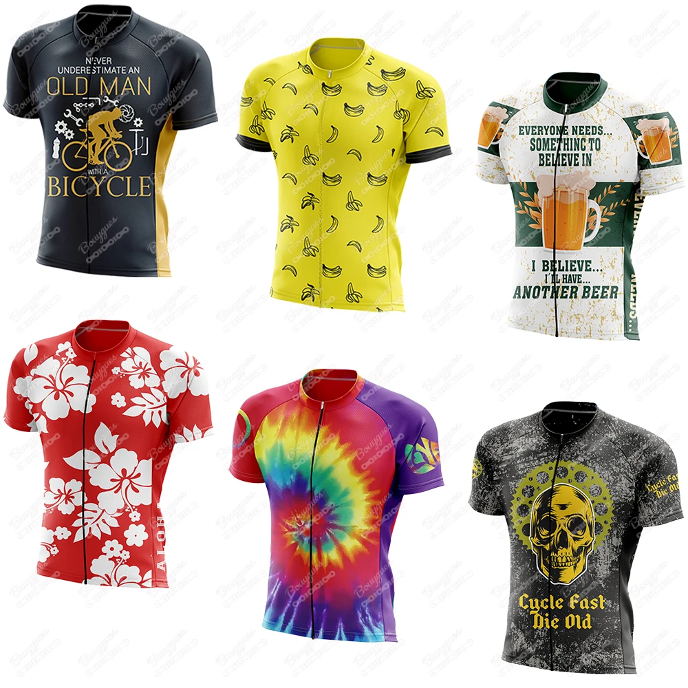 

Artistic Texture Cycling Jersey for Men Short Sleeve Reflective MTB Maillot Downhill Pro Team Mountain Bicycle Clothing Summer