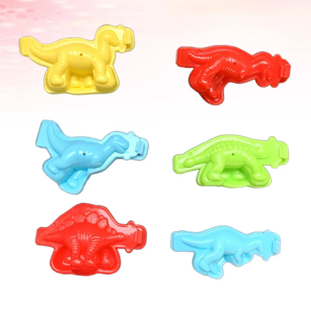 Juego de moldes de plastilina de dinosaurio DIY, diseño bonito de dibujos animados, fácil agarre para horas de diversión en la playa o caja de arena, molde de plastilina, 12 Uds.