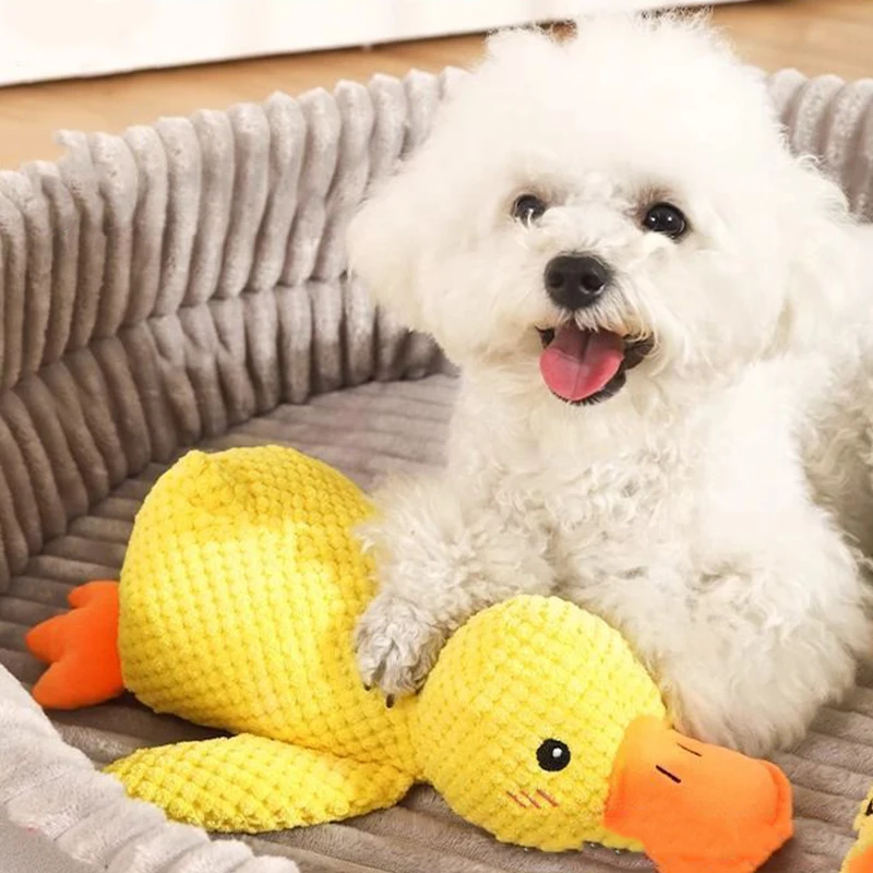 Dog Toy Stomping Duck Bite Resistant Grinding Teeth Cleaning Large Dog Interactive Entertainment Puppy Boredom Pet Plush Toy