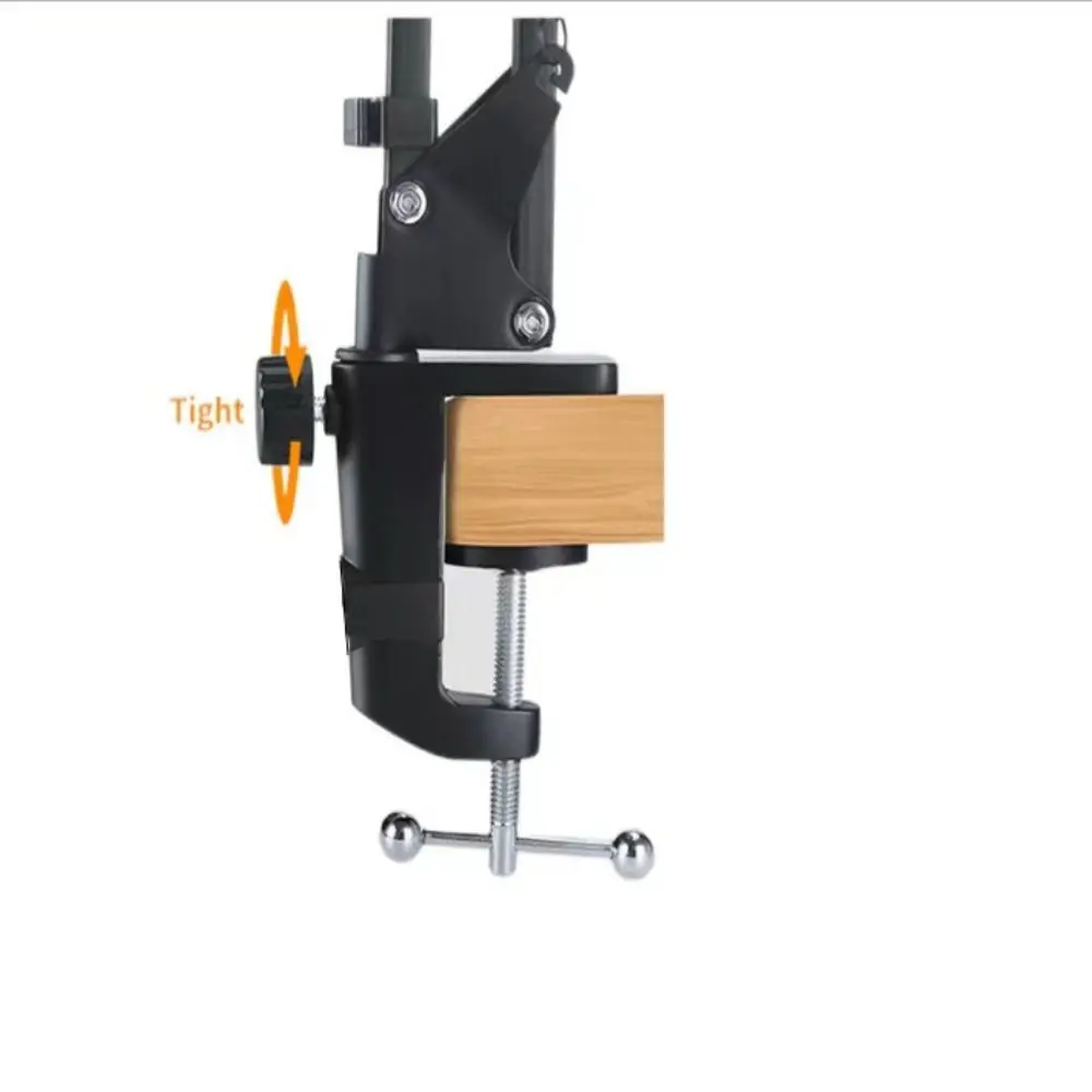 Imagem -03 - Universal c Forma Tabela Montagem Braçadeira Metal Microfone Stand Preto Branco