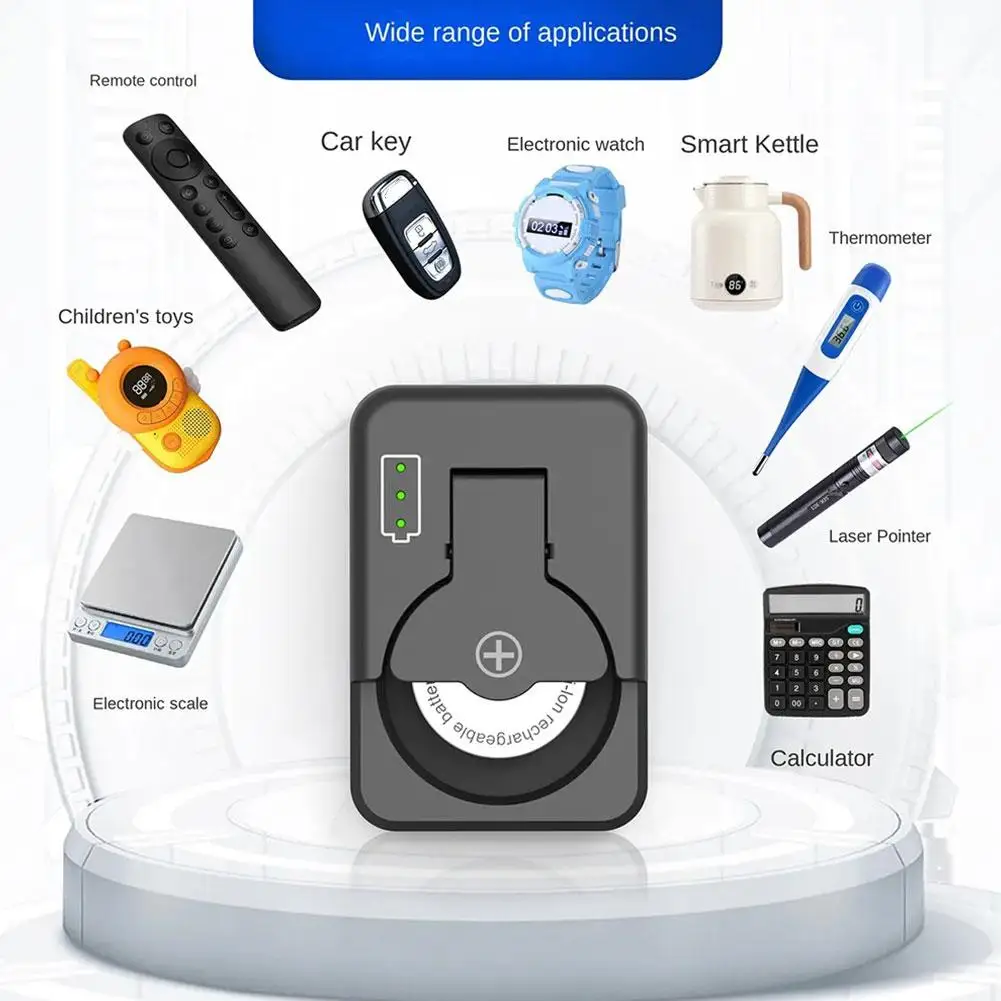 Type C Lithium Coin Cells Charger universal LIR2032 1632 2450 4.2V Portable Mini Button Battery Charger