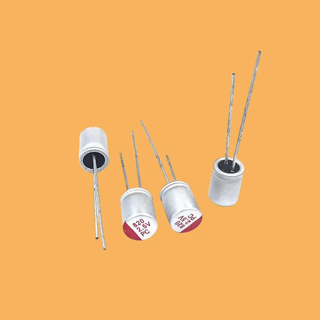 50 STKS/Solid state condensator 2.5V820UF 2.5 V 820 UF volume 6X9 in-line solid state elektrolyse nieuw op voorraad