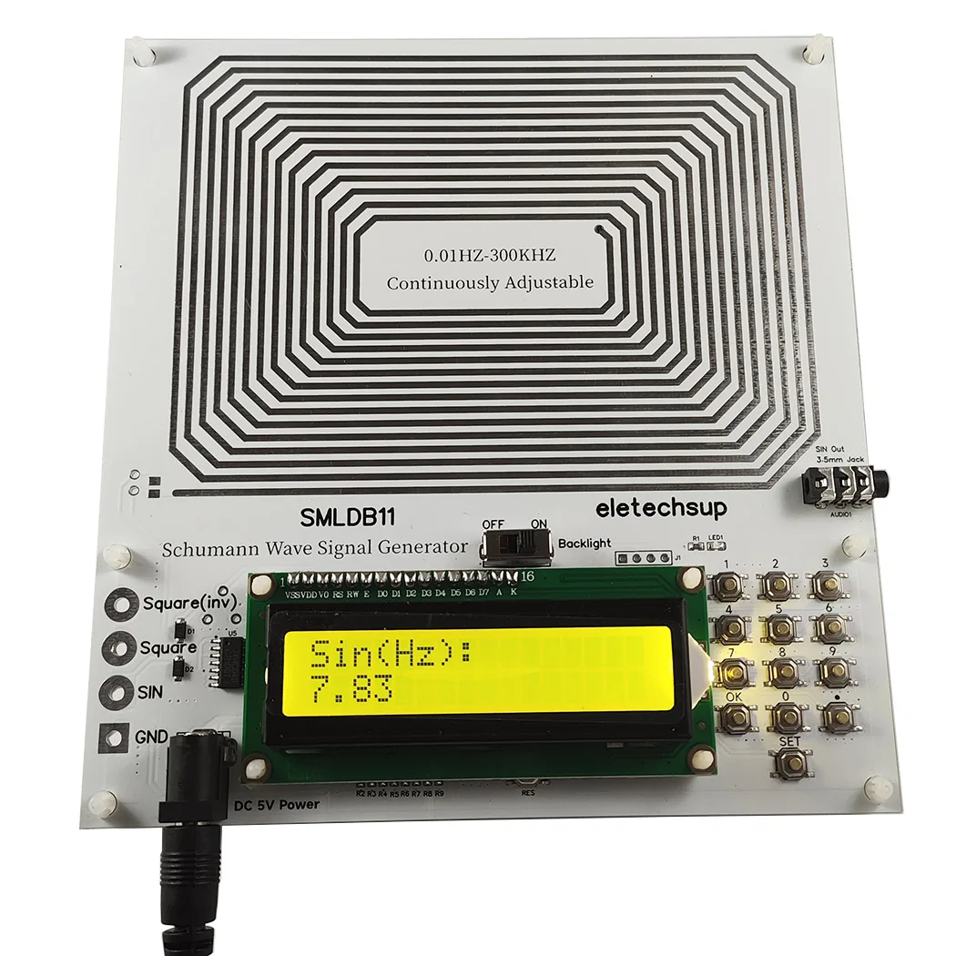 Continuously Adjustable 0.01Hz~300KHz 7.83Hz Schumann Resonance Ultra-low Pulse Square wave Solfeggio Frequency Generator