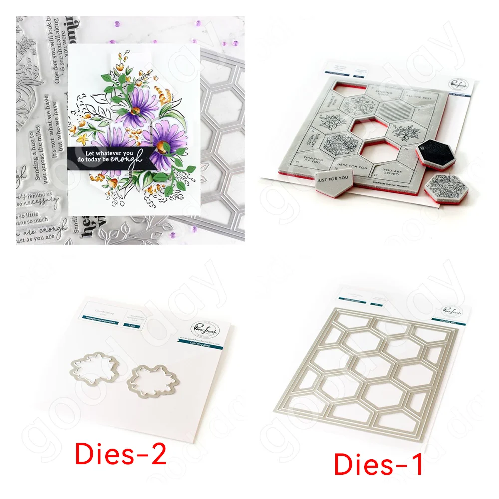 Arrival 2022 New Hexagon Metal Cutting Stamps Dies Scrapbook Used for Diary Decoration Template Diy Greeting Card Handmade