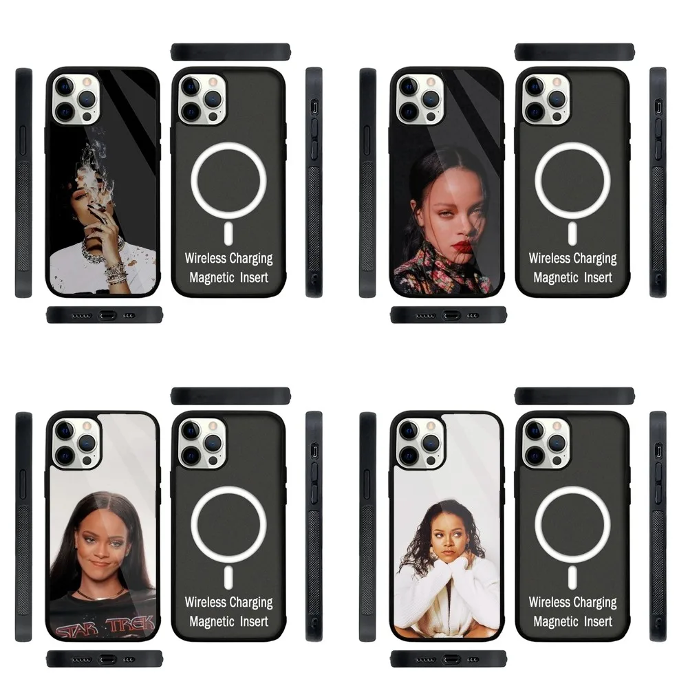 

R-Rihanna Singer Phone Case Strong Magnetic For IPhone 15,14,13,Pro,Max,Plus,11,12,Mini For Magsafe Wireless Charging