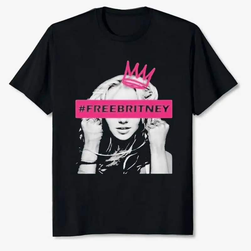 

Бесплатная классическая футболка из плотного хлопка Бритни Спирс черного цвета S 234XL