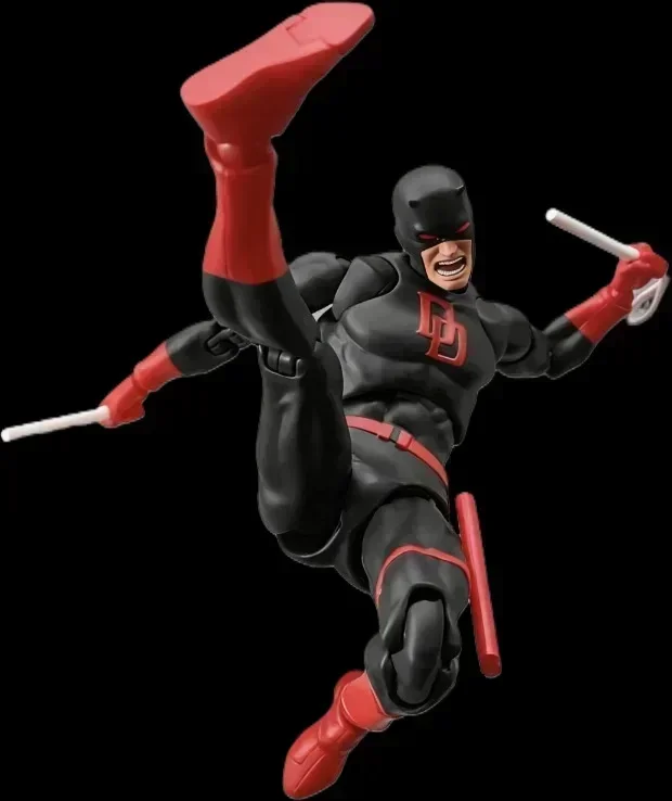 Novo ct brinquedos daredevil figura mafex 223 versão preta vermelho shf anime figura de ação estatueta estátua modelo móvel crianças brinquedos presentes