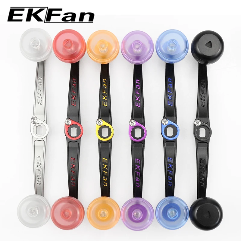 ekfan140mm-24-グラム重量超軽量釣りリール合金ハンドルアクリルノブ-8-×-5-ミリメートル-7-×-4-ミリメートル穴靭皮鋳造リールホイール-diy