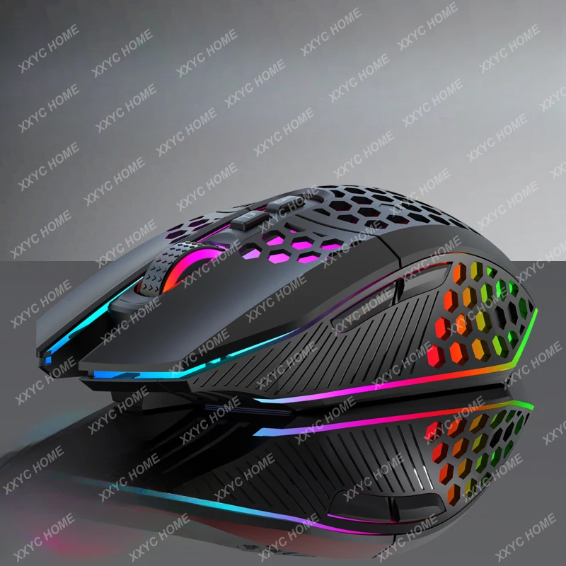 Wireless Gaming Mouse E-Sports Computer Laptop Office Hole Hollow-out Rechargeable Mouse Cross-Border