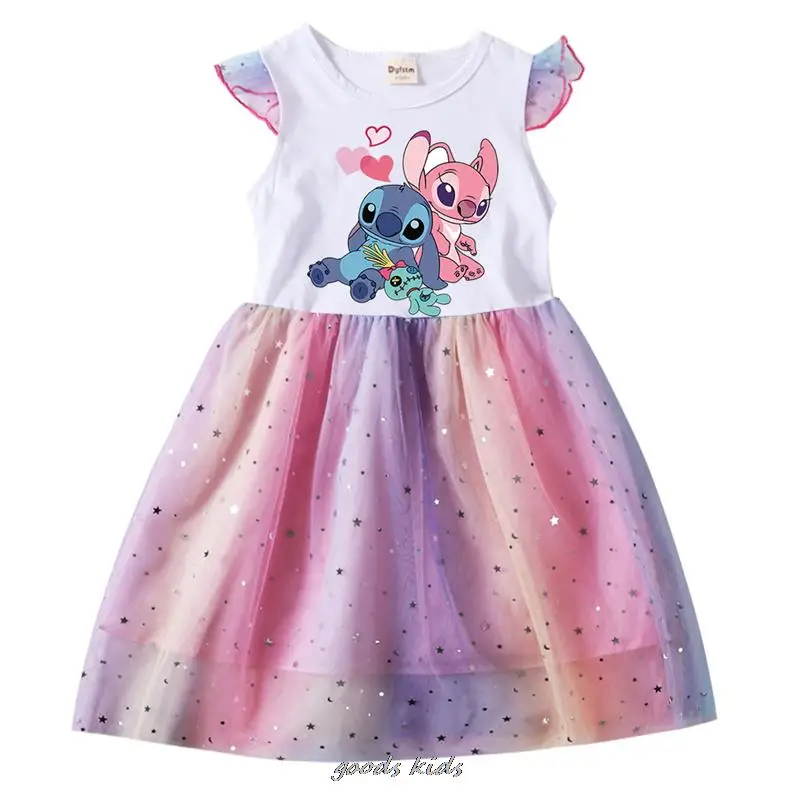 Lilo und Stich Mädchen Cosplay Kleid Kleidung Mädchen Kinder Party Halloween Karneval Geburtstags feier Prinzessin Abendkleider