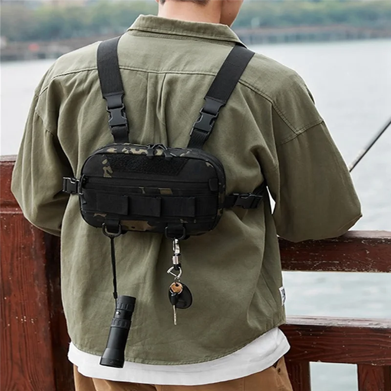 

ELOS-Rig Backpack Camping Recon Kit Bag Vest Front Pouch Multi-Purpose Daypack For Hiking Fishing Lure Pack