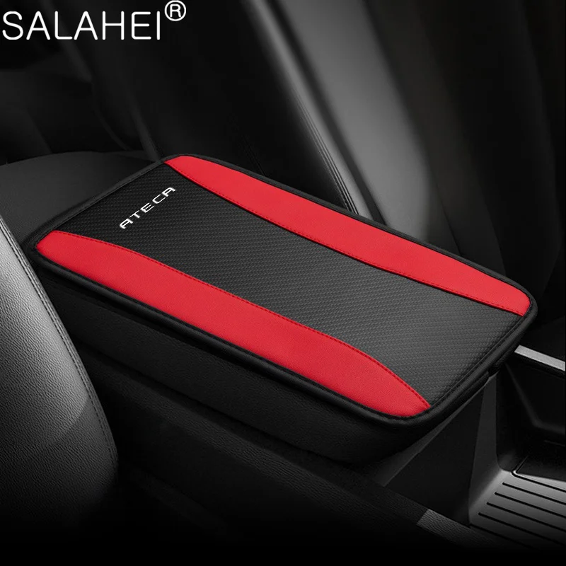 High-end Car Console Pad Armrest Cushion Cover Leather for Seat FR Alhambra Leon Ateca Arona Altea ltea Cupra Toledo Tarraco