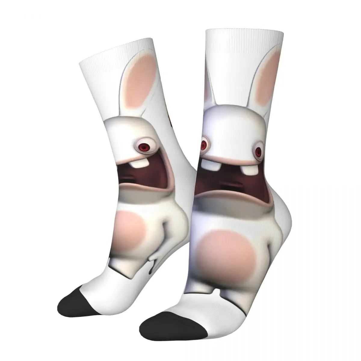 

Hip Hop Retro Fight Crazy Men's compression Socks Unisex Rabbids Invasion Harajuku Seamless Printed Funny Novelty Happy Crew