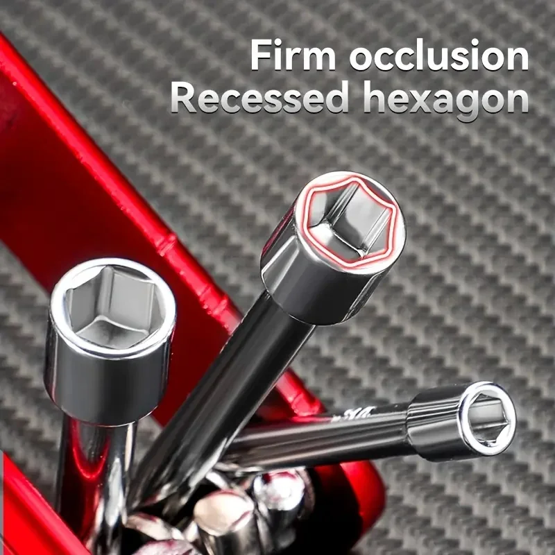 Imagem -03 - Conjunto de Ferramentas Chave Hexagonal Interna Dobrável Portátil Mini Multi Funcional Doméstico em 1