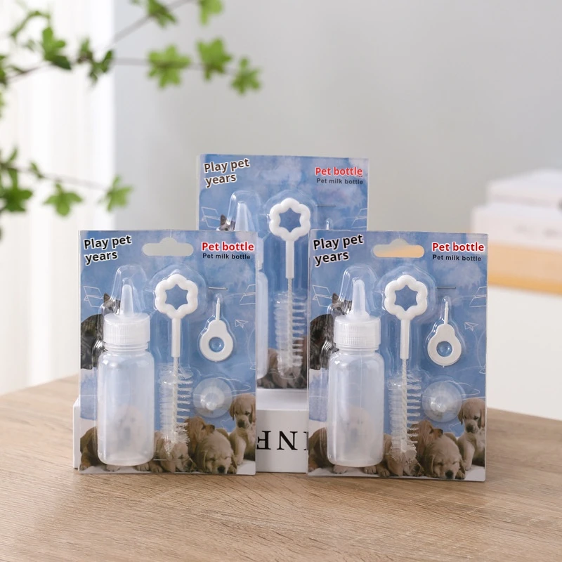 

Pet Milk Bottle 60ml Pet Silicone Milk Bottle Cat and Dog Milk Bottle Small Nipple Pet Supplies