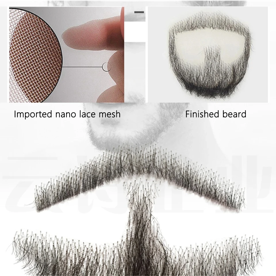 Make Fake Beards By Hand  Man Hair Wig Handmade Hair Fake Beard For Daily And Cosplay Use