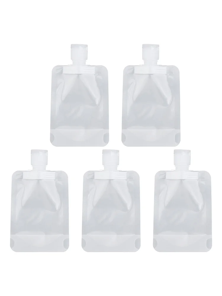 Lotion Packaging Bags Liquid Dispenser Split Bag Packing Bag Plastic Reusable 30/50/100ml 5pcs Clear Dispenser