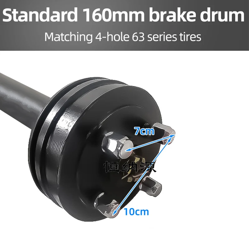 80cm 2000W DC 48V 60V Brushless 1:13:33 Differential Motor for Electric Tricycle Drum Brake Rear Axle Controller Assembly - view 3