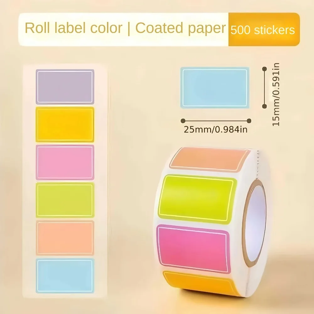 1.5*2.5cm Random Colors Waterproof Self-Adhesive Handwritten Stickers for Journaling & Name Tags