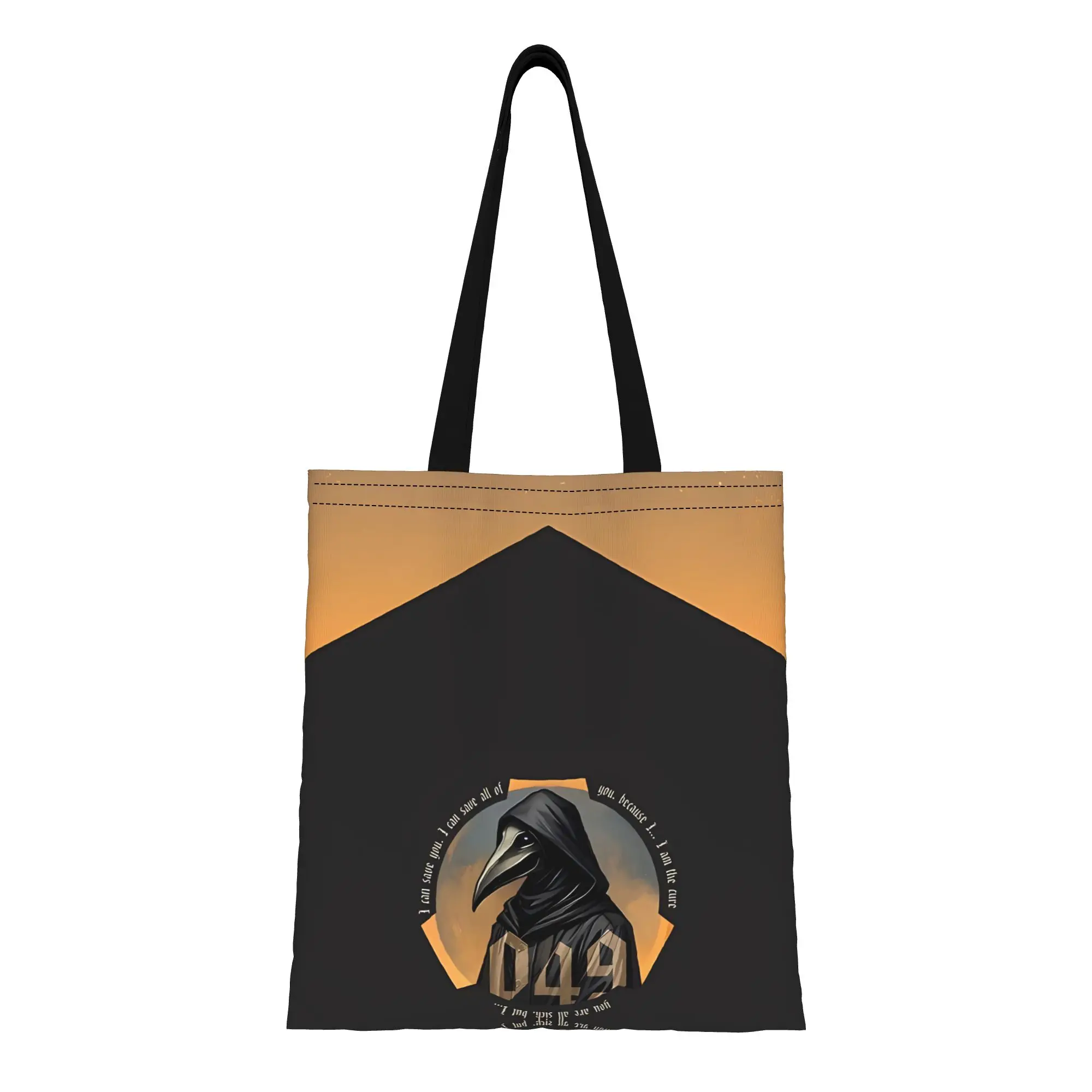 

dark art 049 Plague Doctor SCP Foundation horror Canvas Tote Bag for Shopping Travel Outdoor Heavy Duty Shoulder Handbag