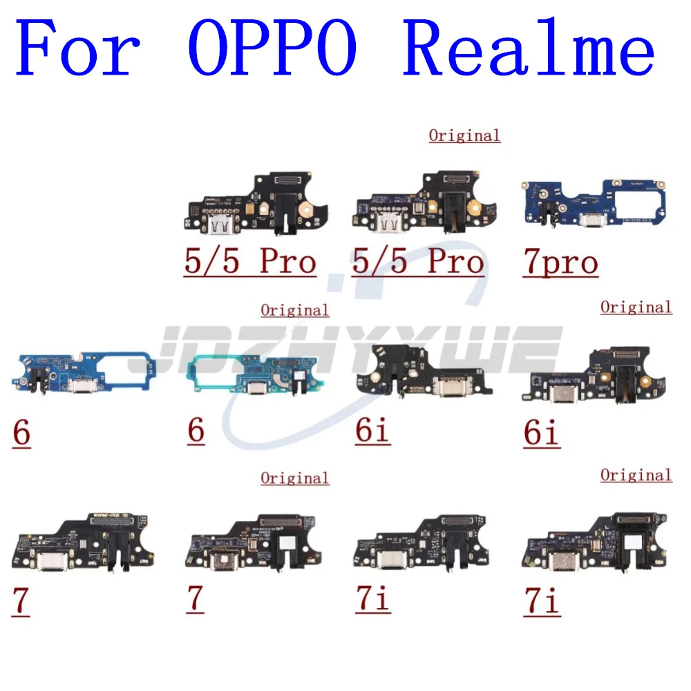 Charging Port Board Module For OPPO Realme 5 6 6i 7 7i Pro Original USB Charger Dock Plug Connector Flex Cable