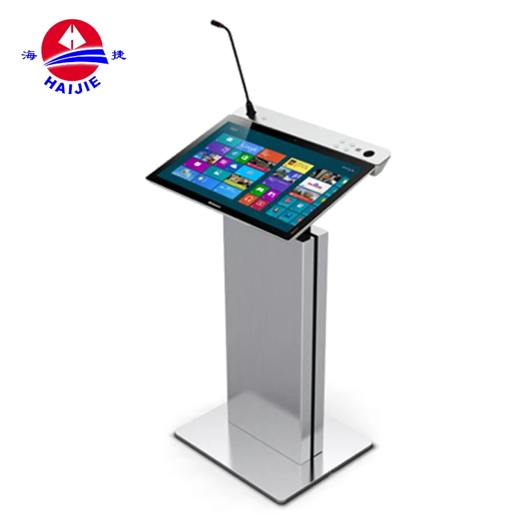 

Adjustable Pulpit Multimedia Conference Table Digital Podium For Education