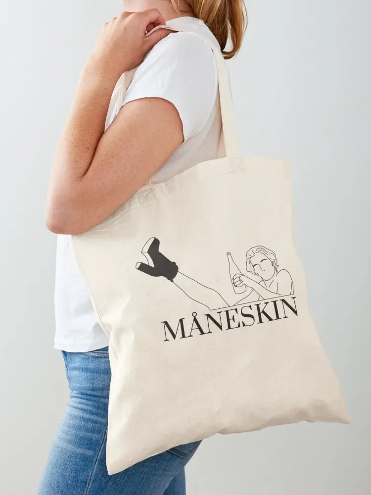 maneskin damiano david maneskin simple line Tote Bag shopping trolley bag tote bag screen