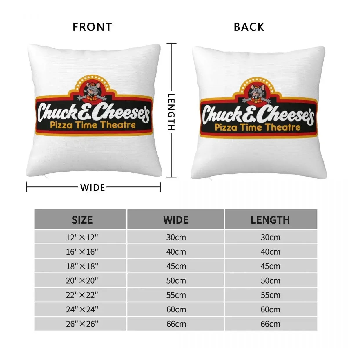 Chuck E Cheese Logo (3) Square Pillowcase Pillow Cover Polyester Cushion Decor Comfort Throw Pillow for Home Car