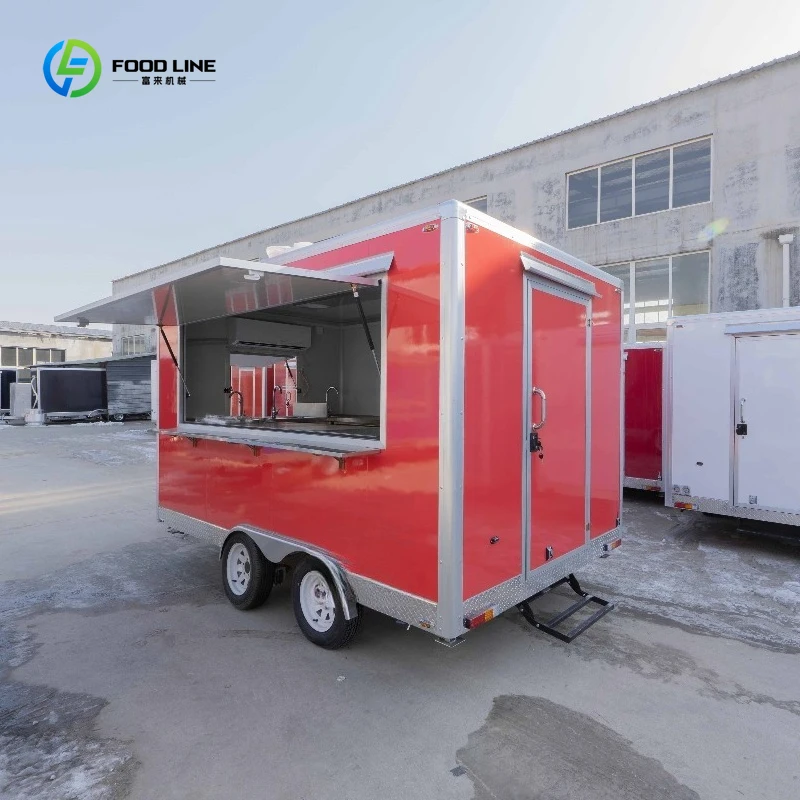 

Mobile Food Truck with Full Kitchen for Pizza Coffee Hot Dogs Ice Cream Camper Van 24 ft BBQ Food Trailer 304 Stainless Steel