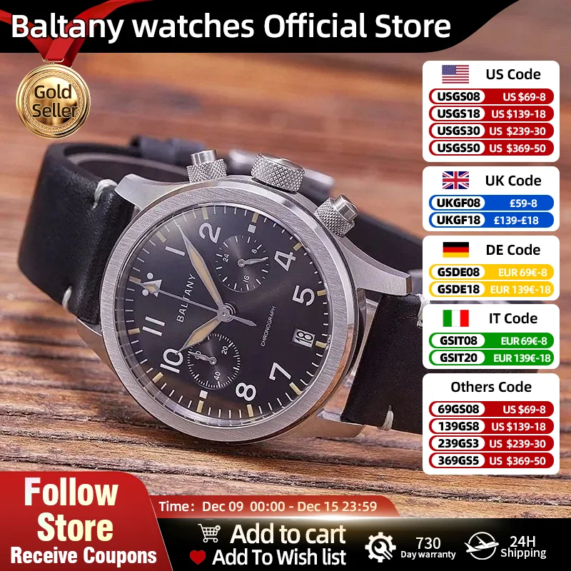 Military Chronograph S5057 VK64Sub-dial Calendar Movement Waterproof 20BarSapphire Vintage Multifunction Quartz Wristwatch Mens